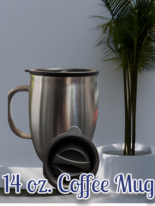 14 oz stainless steel mug