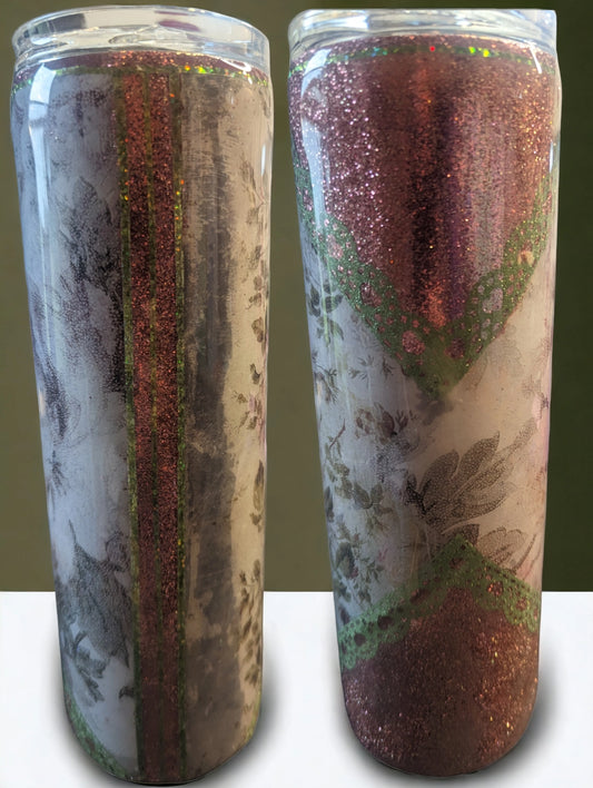 30 oz. pinstriped epoxy stainless steel tumbler