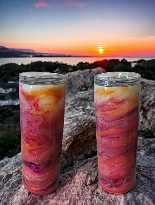 30 oz. alcohol ink double walled stainless steel