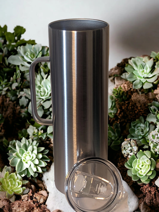 30 oz stainless steel customizable tumbler with handle
