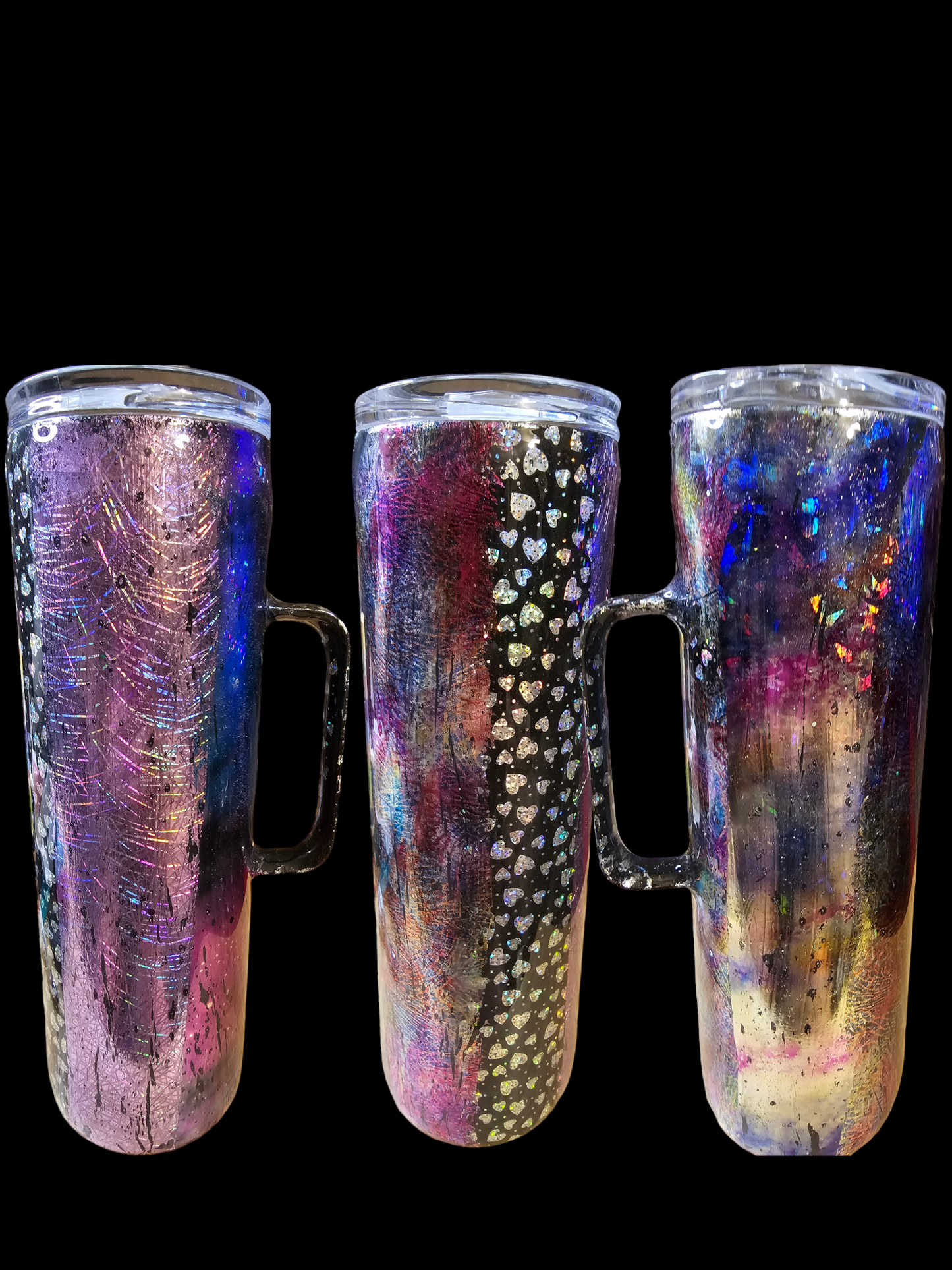 30 oz. Stainless steel double walled tumbler w/handle