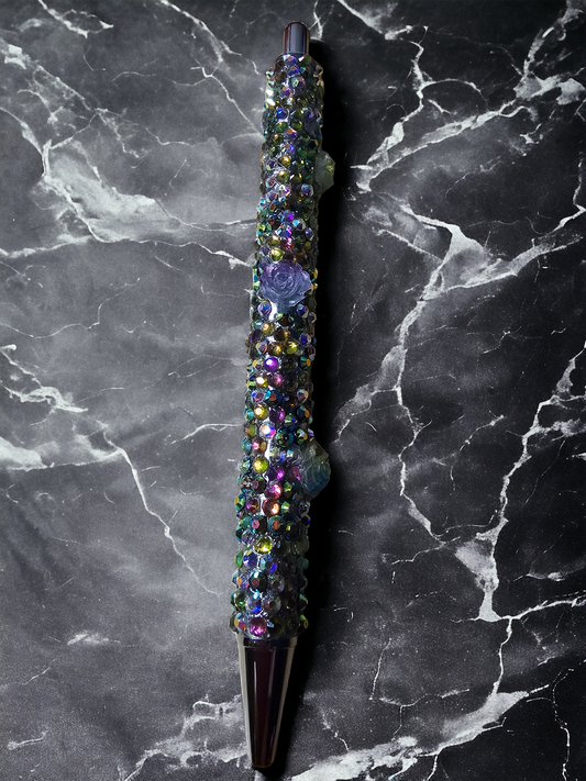 Rhinestoned Stainless Steel ink pens