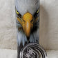 Patriotic Eagle with American Flag 20oz Skinny Double Wall Tumbler with straw and sliding lid Great Gift Idea