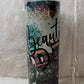 Beautiful Crazy design 20oz Skinny Double Wall Tumbler with straw and sliding lid Great Gift Idea